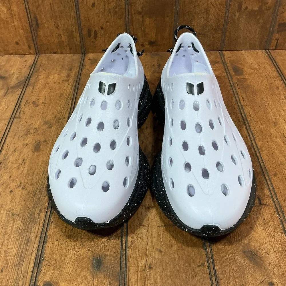 Kane Revive Active Recovery Shoes Men's Size 14 White Black Slip On Clogs